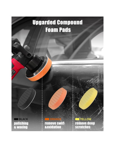 Pulidor Orbital Aleatorio AVID POWER 6" con 3 Almohadillas