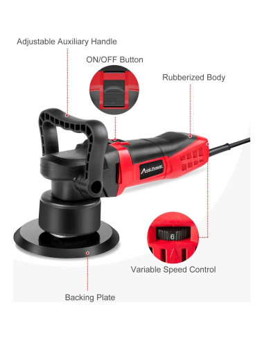 Pulidor Orbital Aleatorio AVID POWER 6" con 3 Almohadillas