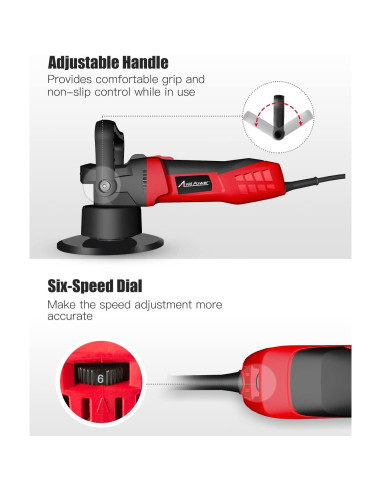 Pulidor Orbital Aleatorio AVID POWER 6" con 3 Almohadillas