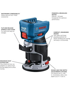 Router Palm Colt Bosch GKF18V-25 Sin Cable 18V - 1.39 HP 2