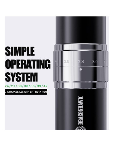 Máquina de Tatuaje Inalámbrica Dragonhawk YZBTD con 2 Baterías