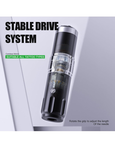 Máquina de Tatuaje Inalámbrica Dragonhawk YZBTD con 2 Baterías