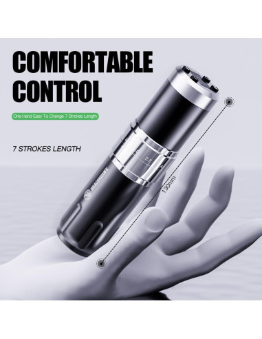 Máquina de Tatuaje Inalámbrica Dragonhawk YZBTD con 2 Baterías