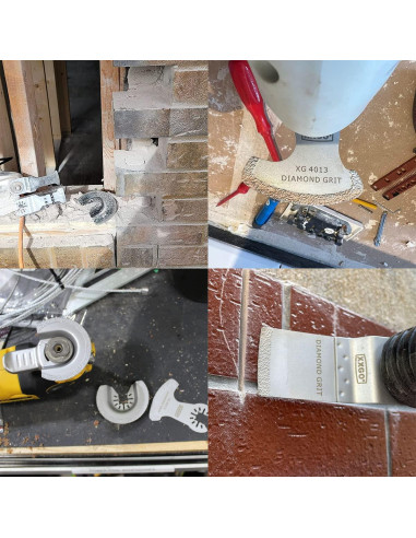 Cuchillas de Diamante XXGO XG4004D para Multitool Oscilante 4 Pcs