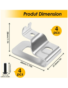 Ganchos de Cinturón Acero Inoxidable 304 Bilkeru - 4 Piezas 2