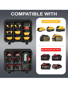 Estuche Duro Impermeable LOTOCASE para Baterías Dewalt/Milwaukee 2