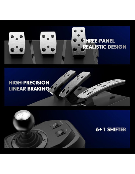 Volante de Carreras PXN V9 con Pedales y Palanca para PS4, PC, Xbox