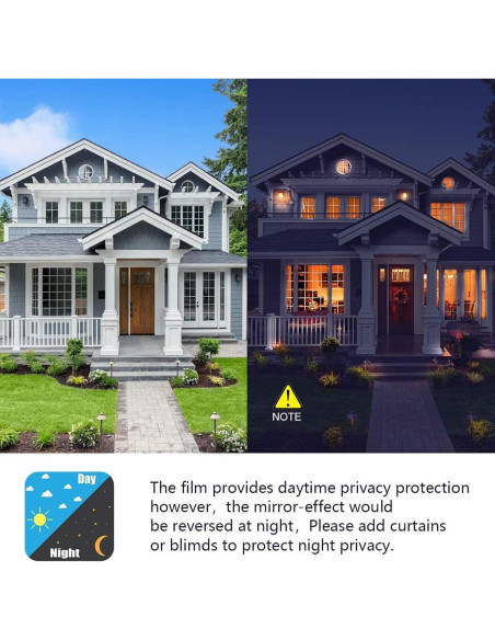Película de Privacidad para Ventanas FILMGOO 30x218 cm Reflectante