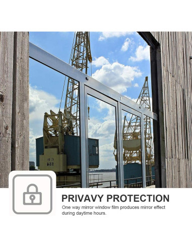 Película de Privacidad para Ventanas FILMGOO 30x218 cm Reflectante