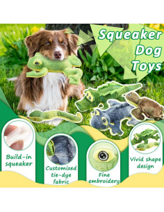 Juguetes de Peluche para Perros LECHONG - Paquete de 5 Unidades 2