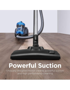 Aspiradora de Cilindro Sin Bolsa Eureka WhirlWind 2.5L Azul 2