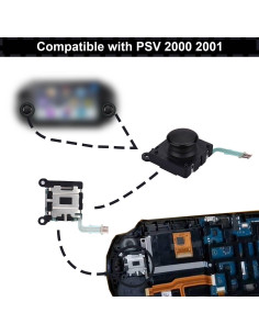 Reemplazo Joysticks Analógicos 3D Ikpek para PS Vita 2000 2
