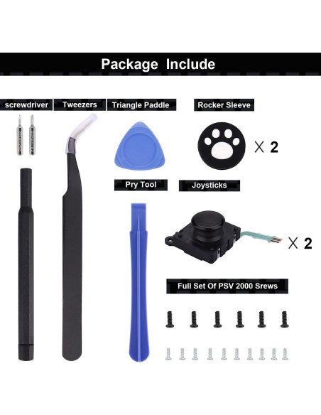 Reemplazo Joysticks Analógicos 3D Ikpek para PS Vita 2000
