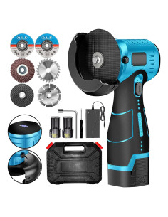 Amoladora Angular Inalámbrica ZFULVO 16.8V 19500RPM con 2 Baterías