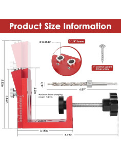 Kit de Plantilla de Agujeros de Pocket TBVHOMM Aluminio Ajustable 2