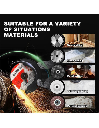 Amoladora Angular Inalámbrica ZFULVO 16.8V 19500RPM con 2 Baterías