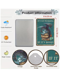 Cartel de Estaño Vintage Dragón 20x30 cm TPH5 Decoración 2