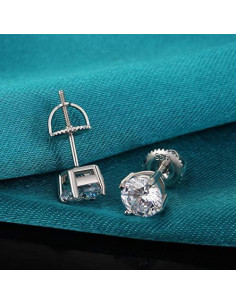 Respaldos de Aretes de Tornillo Catinee 2 Pares Plata 18K 2