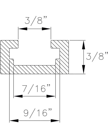 Kit de Intersección T-Track POWERTEC 71609V para Madera