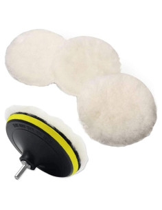 6 Pcs Almohadillas de Pulido de Lana IPELY 125mm con Adaptador M14