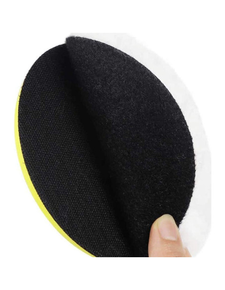 6 Pcs Almohadillas de Pulido de Lana IPELY 125mm con Adaptador M14