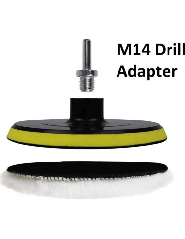 6 Pcs Almohadillas de Pulido de Lana IPELY 125mm con Adaptador M14