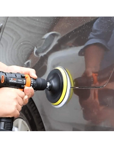 6 Pcs Almohadillas de Pulido de Lana IPELY 125mm con Adaptador M14