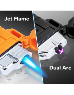 Paquete de 3 Encendedores Impermeables Laffizz Butano y USB 2