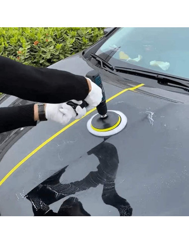 6 Pcs Almohadillas de Pulido de Lana IPELY 125mm con Adaptador M14