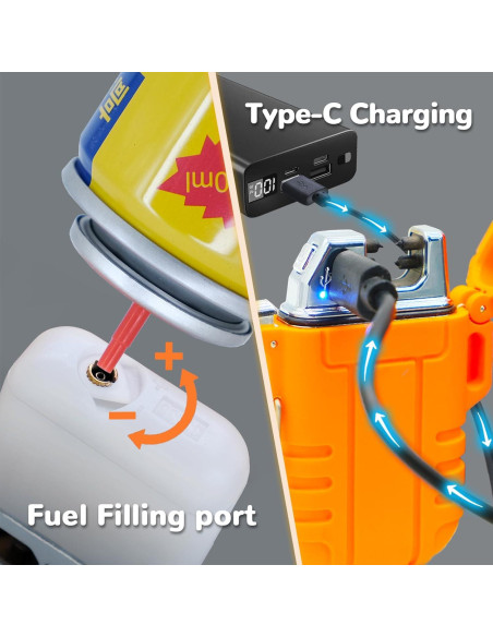 Paquete de 3 Encendedores Impermeables Laffizz Butano y USB