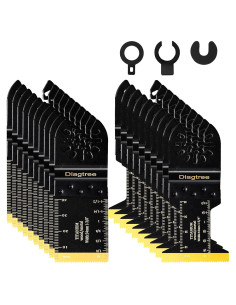 Hojas de sierra oscilante de titanio Diagtree 20 piezas para metal y madera