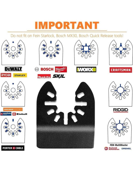 Hojas de sierra oscilante de titanio Diagtree 20 piezas para metal y madera