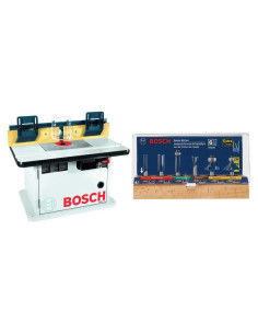 Mesa de Router Bosch RA1171 + 6 Bits de Carburo 1/4"