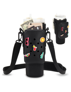 Bolsa Portabotellas Magibag para Stanley Cup 40 oz con Correa Ajustable y Bolsillo de Silicona