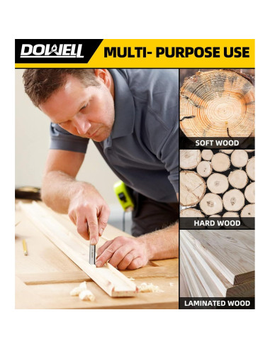 Juego de Cinceles de Madera DOWELL 4 Piezas con Bolsa