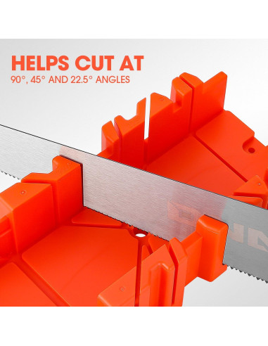 Caja de Inglete de Plástico DNA MOTORING 1pc para Carpintería