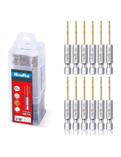 Juego de Brocas Hexagonales HIGHFIRE 1/16" - 12 Piezas para Metal