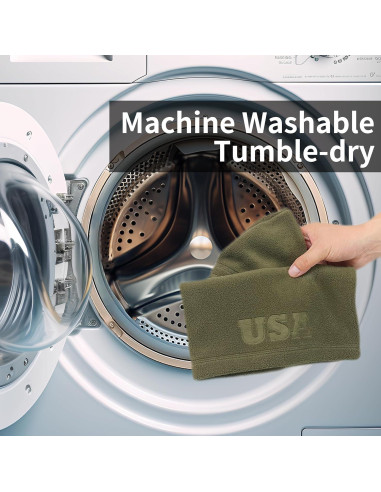 Conjunto Gorro y Cuello Gaiter Forro Polar Oliva Ejército