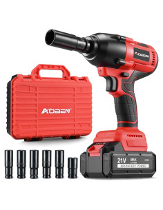 Llave de Impacto Inalámbrica AOBEN 1/2" 600N.m con Batería 4.0Ah