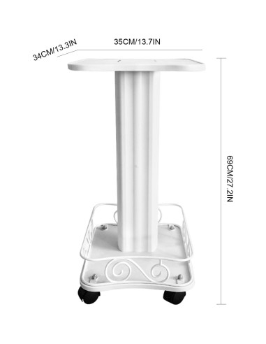Carro de Salón DNYSYSJ Blanco 2 Niveles 69cm 40kg