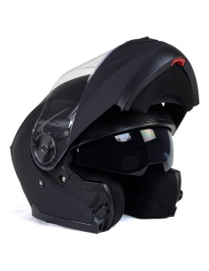 Casco Modular de Motocicleta Milwaukee MPH9814DOT Negro Mate XS