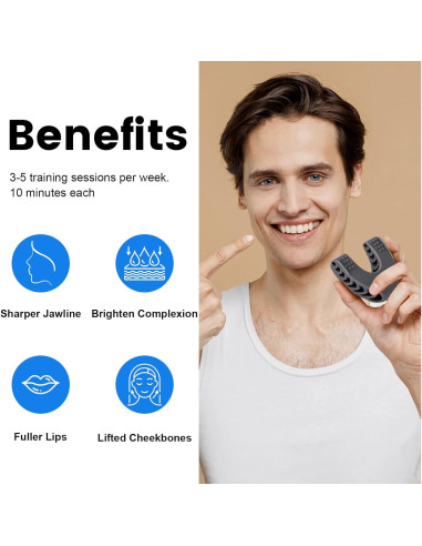 Ejercitador de Mandíbula TEAWOO 3 Niveles Resistencia 117g