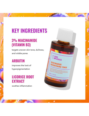 Tónico Iluminador Good Molecules 30 ml - Niacinamida y Arbutina