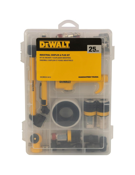 Kit de Acopladores y Enchufes DEWALT 25 Piezas Industrial