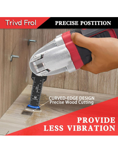 10 Cuchillas de Sierra Oscilante Extra Largas TrivdPro 70mm Bi-Metal