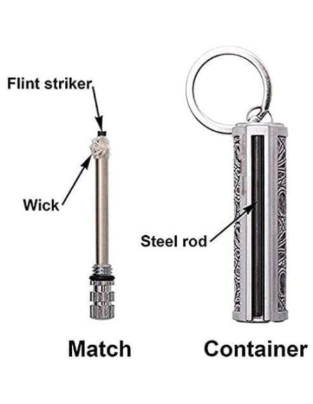 Mechero Permanente AMNSUNNARI Gris Recargable a Prueba de Agua Mechero Permanente AMNSUNNARI Gris Recargable a Prueba de Agua