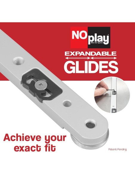 Barras de Inglete de Aluminio NoPlay 43.18 cm - Paquete de 2