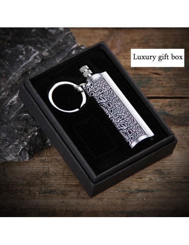 Mechero Permanente AMNSUNNARI Gris Recargable a Prueba de Agua