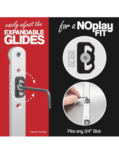 Barras de Inglete de Aluminio NoPlay 43.18 cm - Paquete de 2