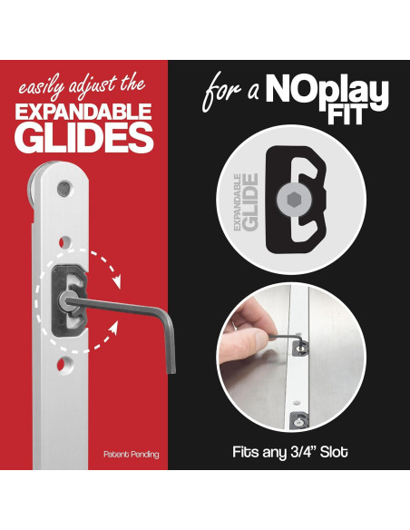 Barras de Inglete de Aluminio NoPlay 43.18 cm - Paquete de 2